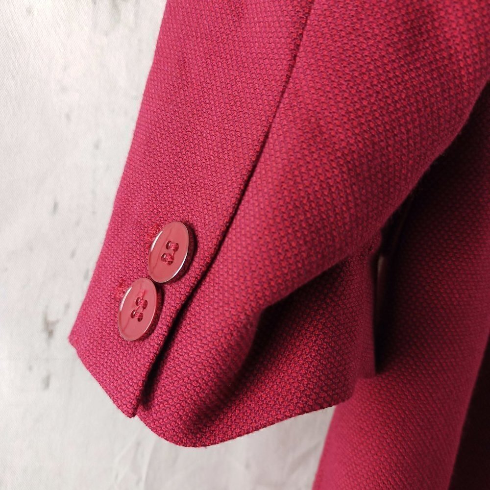 The Limited Womens Size S Red Birdseye 1 Button Suit Blazer - Picture 5 of 13